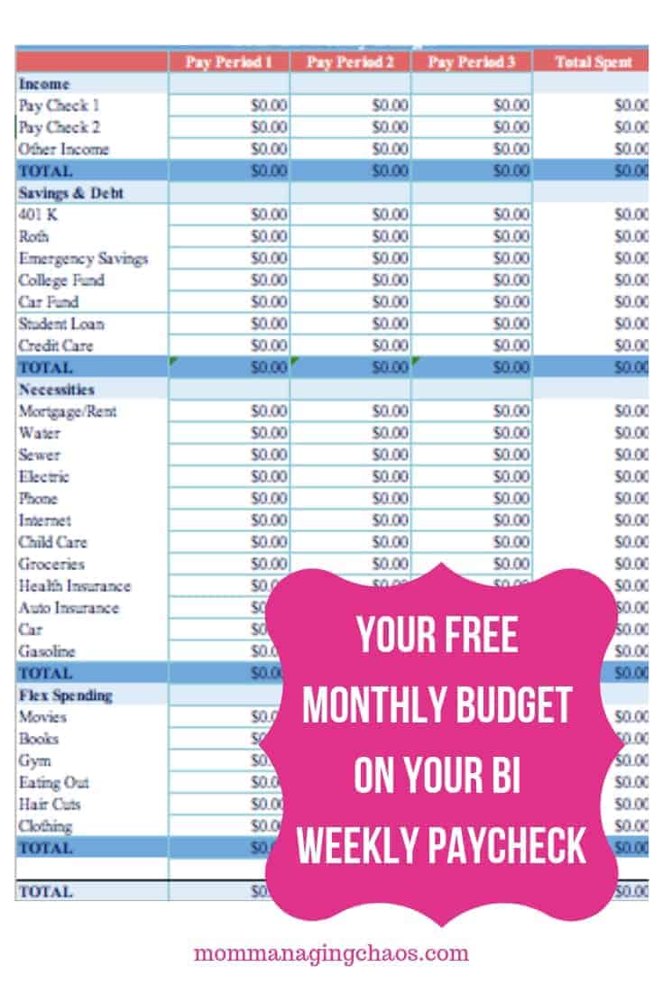 two income household budget template