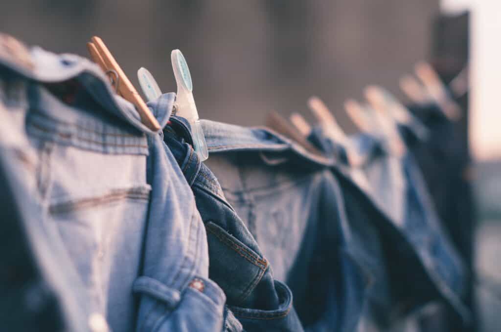 clothes on a line outside