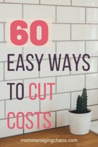 Cutting expenses