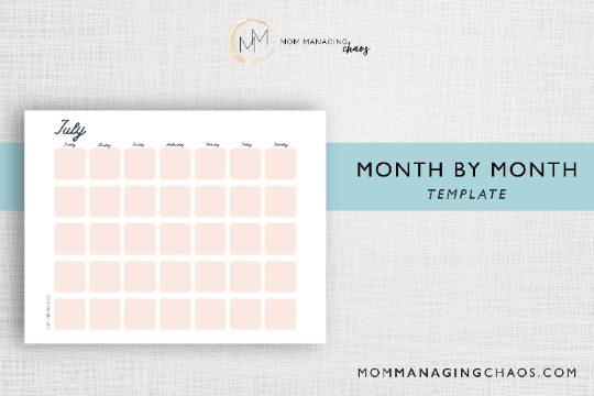 Blank 12 Month Calendar Printables