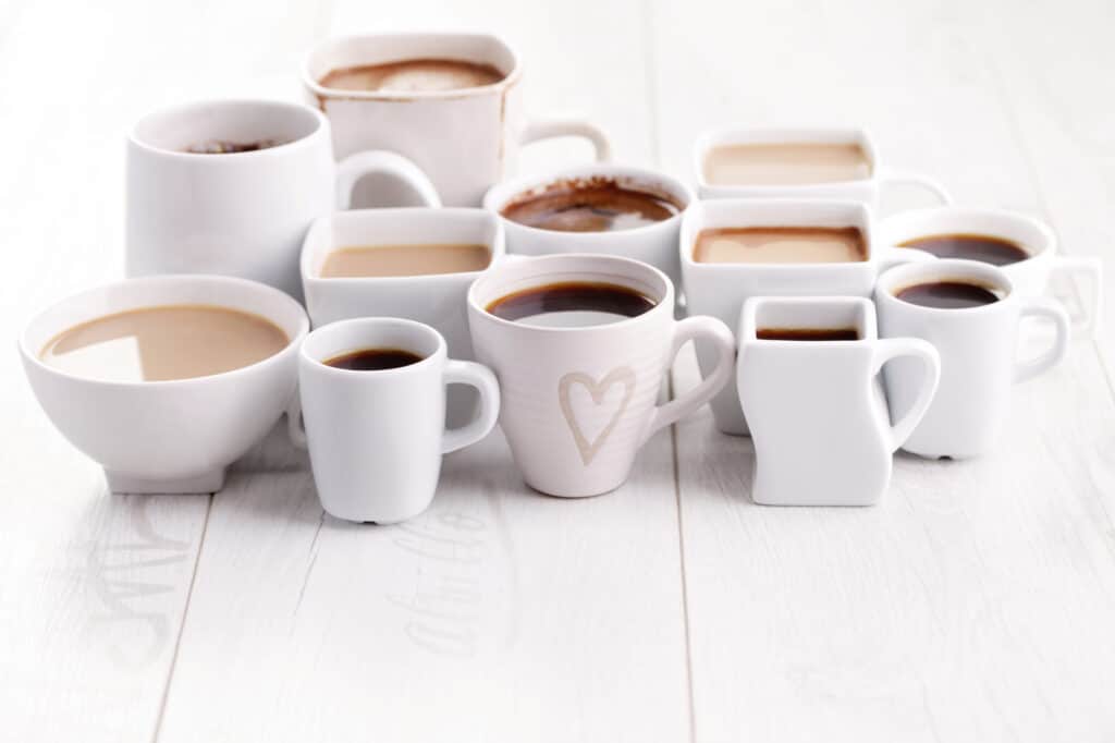lots of coffee cups - coffee time
