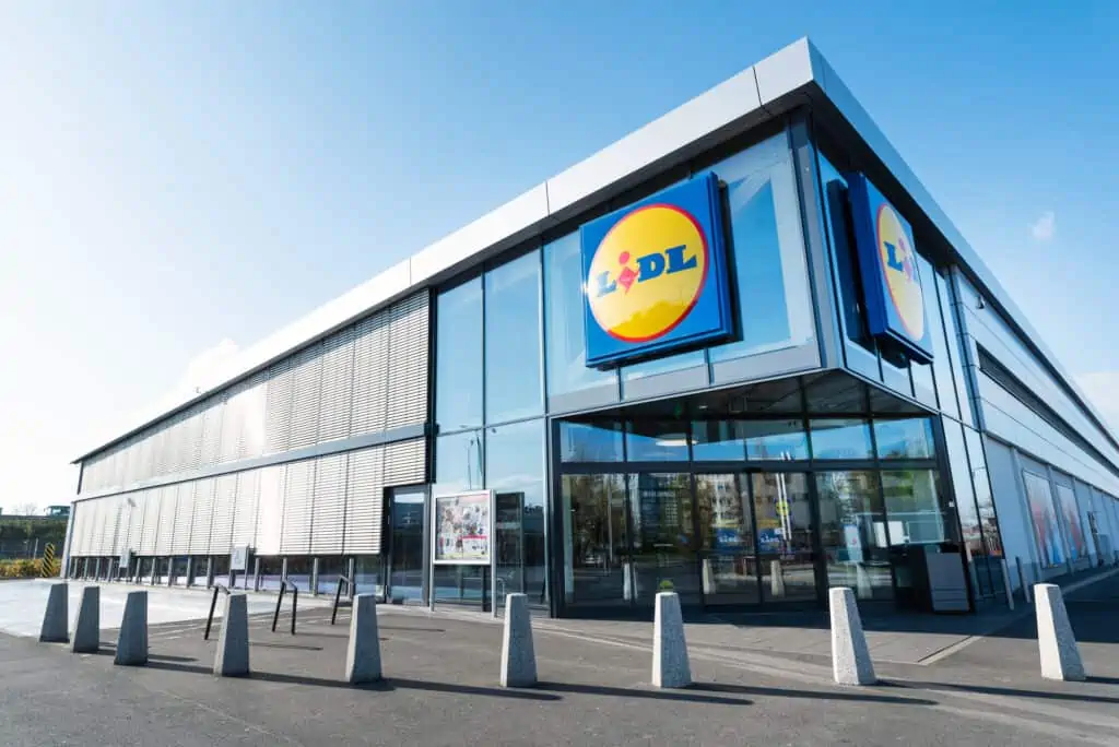 Wroclaw, Poland - NOV 11, 2019: LIDL supermarket in Poland. Lidl is a German global discount supermarket chain. From 2018 in Poland shops are closed most Sundays.