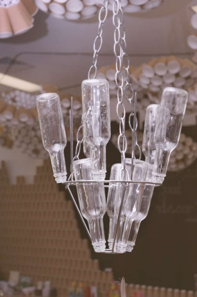 clever use of old glass bottles